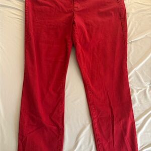 Maurices Women's Red Straight Leg Jeans